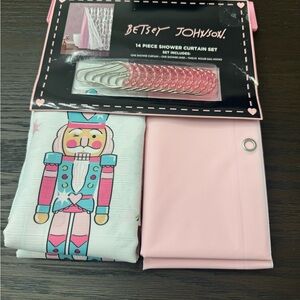 Betsey Johnson Pink Nutcracker Shower Curtain Set